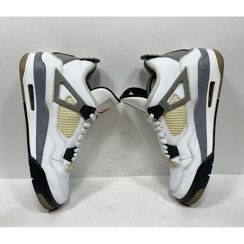 Nike Jordan 4 White Cement Men's Size 9.5 2012 308497-103‎ Shoes Sneakers